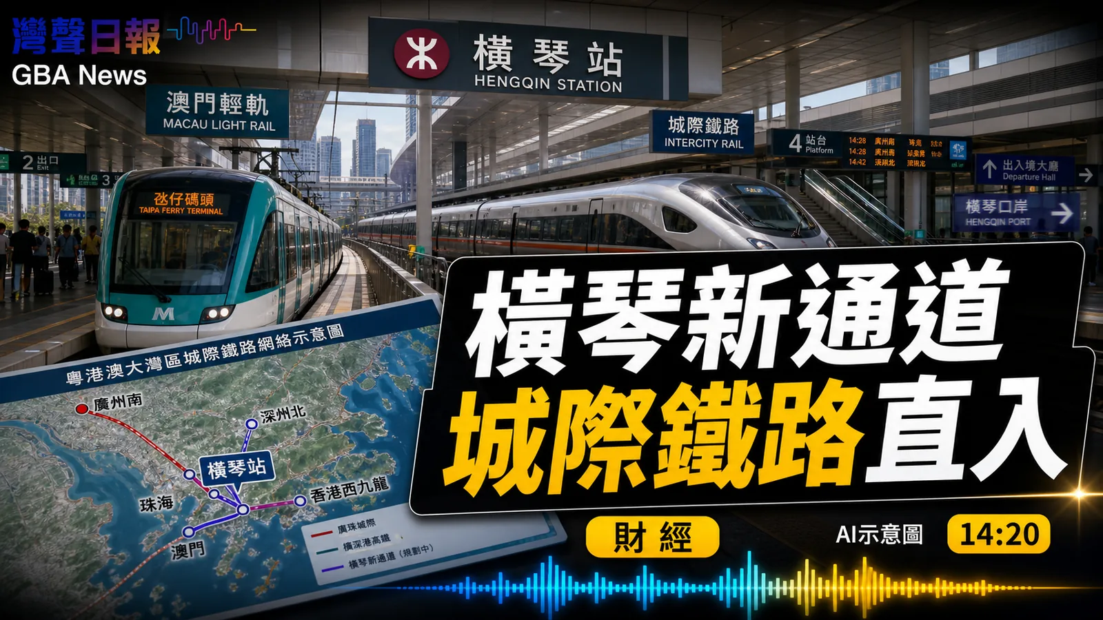 橫琴新通道 城際鐵路直入