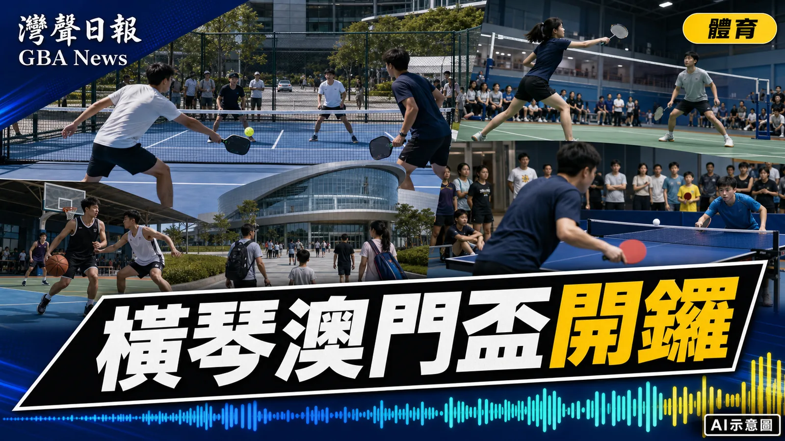 灣聲日報 GBA News｜橫琴澳門盃體育系列開鑼 羽毛球賽首次移師澳門｜體育新聞封面
