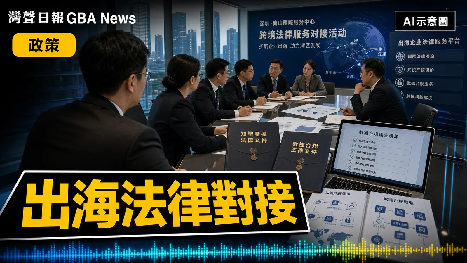 灣聲日報 GBA News｜律政司深圳南山法律服務對接 助大灣區企業處理知識產權與數據合規｜政策新聞封面