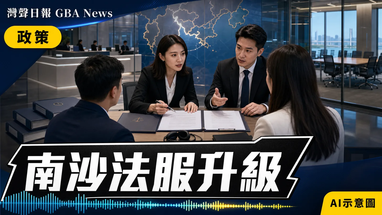 灣聲日報 GBA News｜南沙涉外法律服務中心招營運團隊 港澳企業跨境合規需求升溫｜政策新聞封面