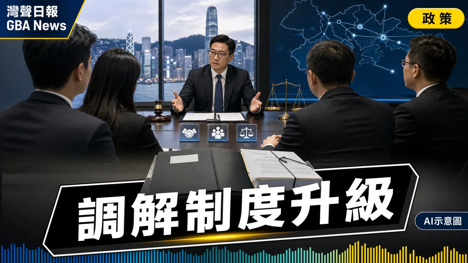 灣聲日報 GBA News｜調解條例修訂草案交立法會 香港強化國際爭議解決平台｜政策新聞封面