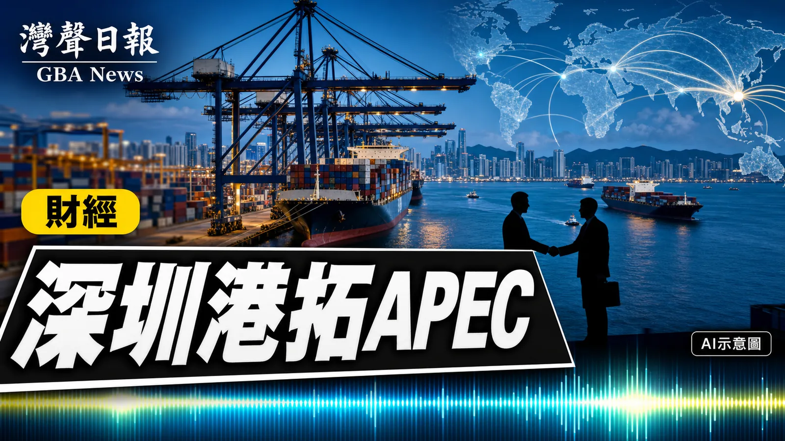 灣聲日報 GBA News｜深圳港拓APEC港口朋友圈 16個港口合作牽動供應鏈｜財經新聞封面
