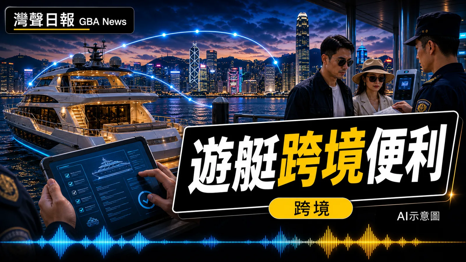 灣聲日報 GBA News｜香港推遊艇跨境便利措施｜跨境新聞封面