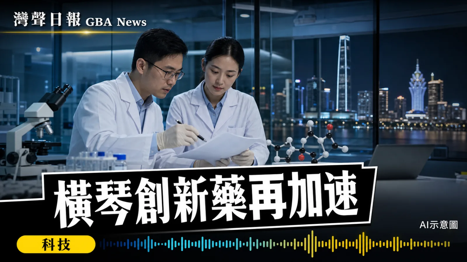 灣聲日報 GBA News｜橫琴三款創新藥納入大灣區重點品種清單｜科技新聞封面