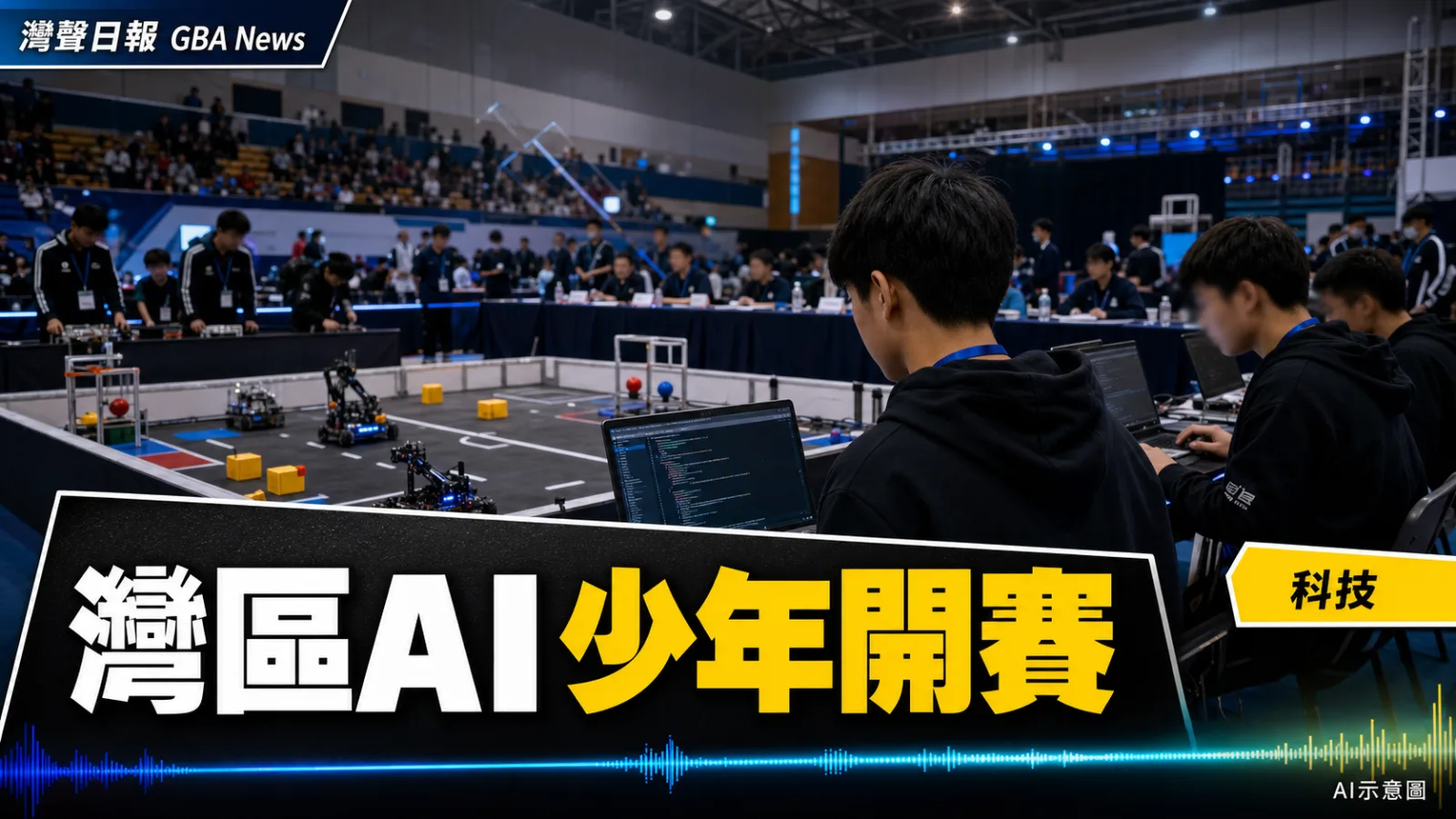 灣聲日報 GBA News｜粵港澳青少年AI大賽深圳開幕 2510人報名六大賽項｜科技新聞封面