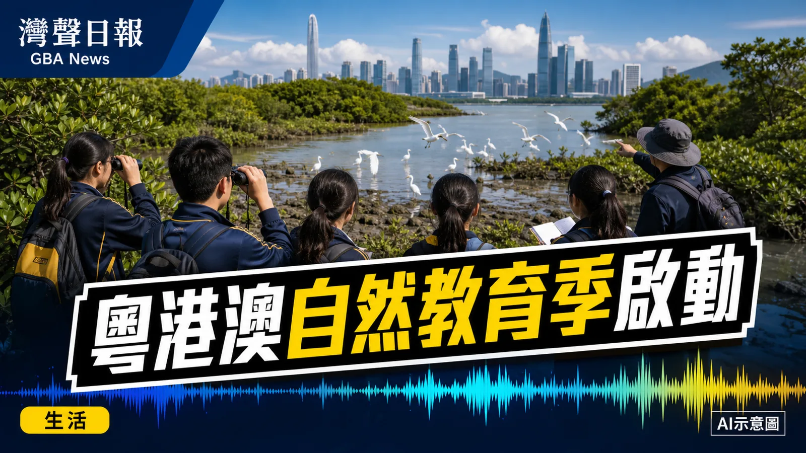 灣聲日報 GBA News｜粵港澳自然教育季深圳啟動 134個基地推數百場生態活動｜生活・文化新聞封面
