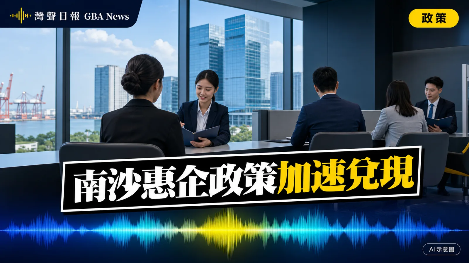 灣聲日報 GBA News｜南沙惠企政策兌現近1500萬元 覆蓋近3000名人才及企業｜政策新聞封面