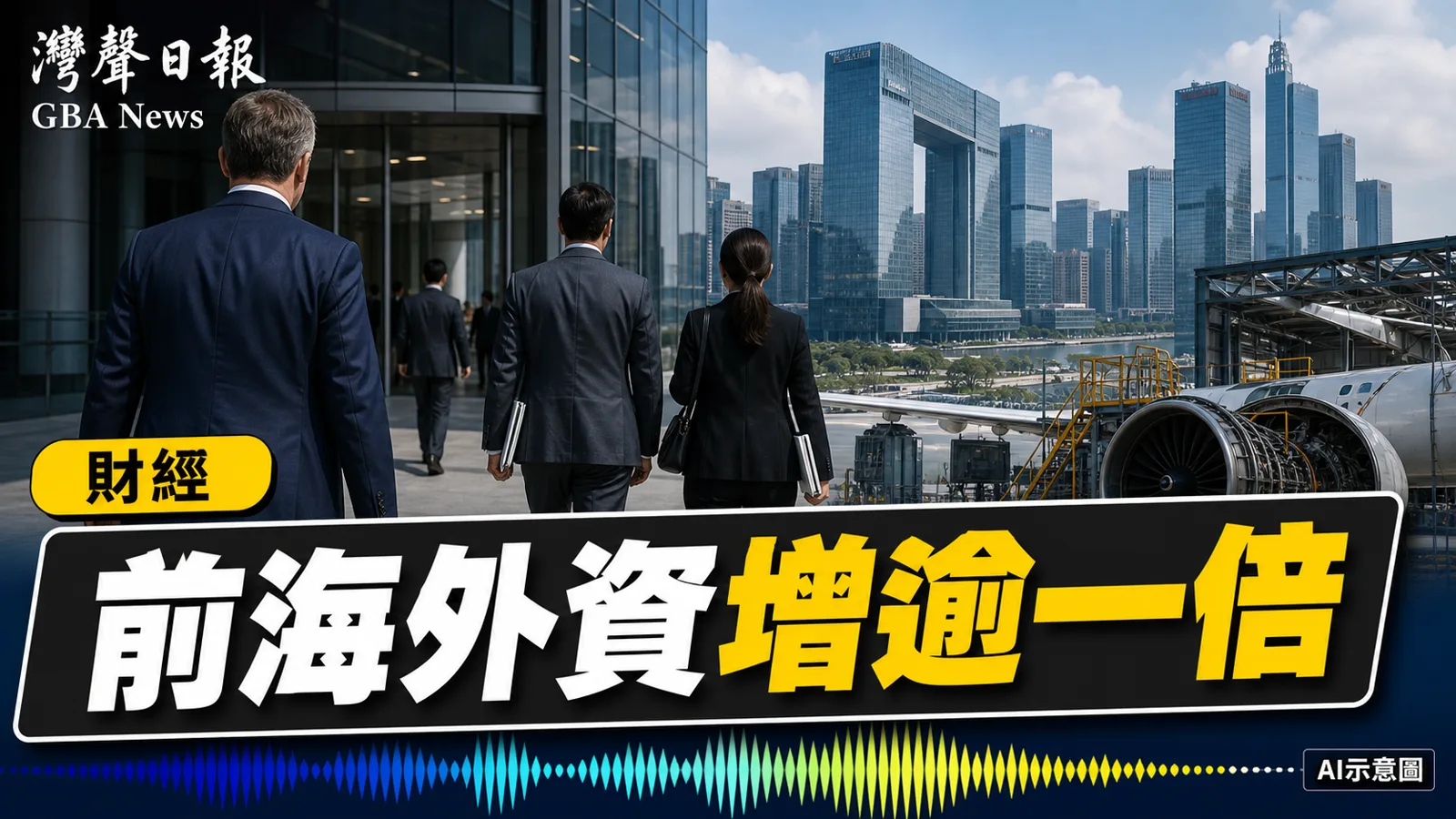 灣聲日報 GBA News｜前海上半年實際使用外資250.1億元 同比增逾倍｜財經新聞封面