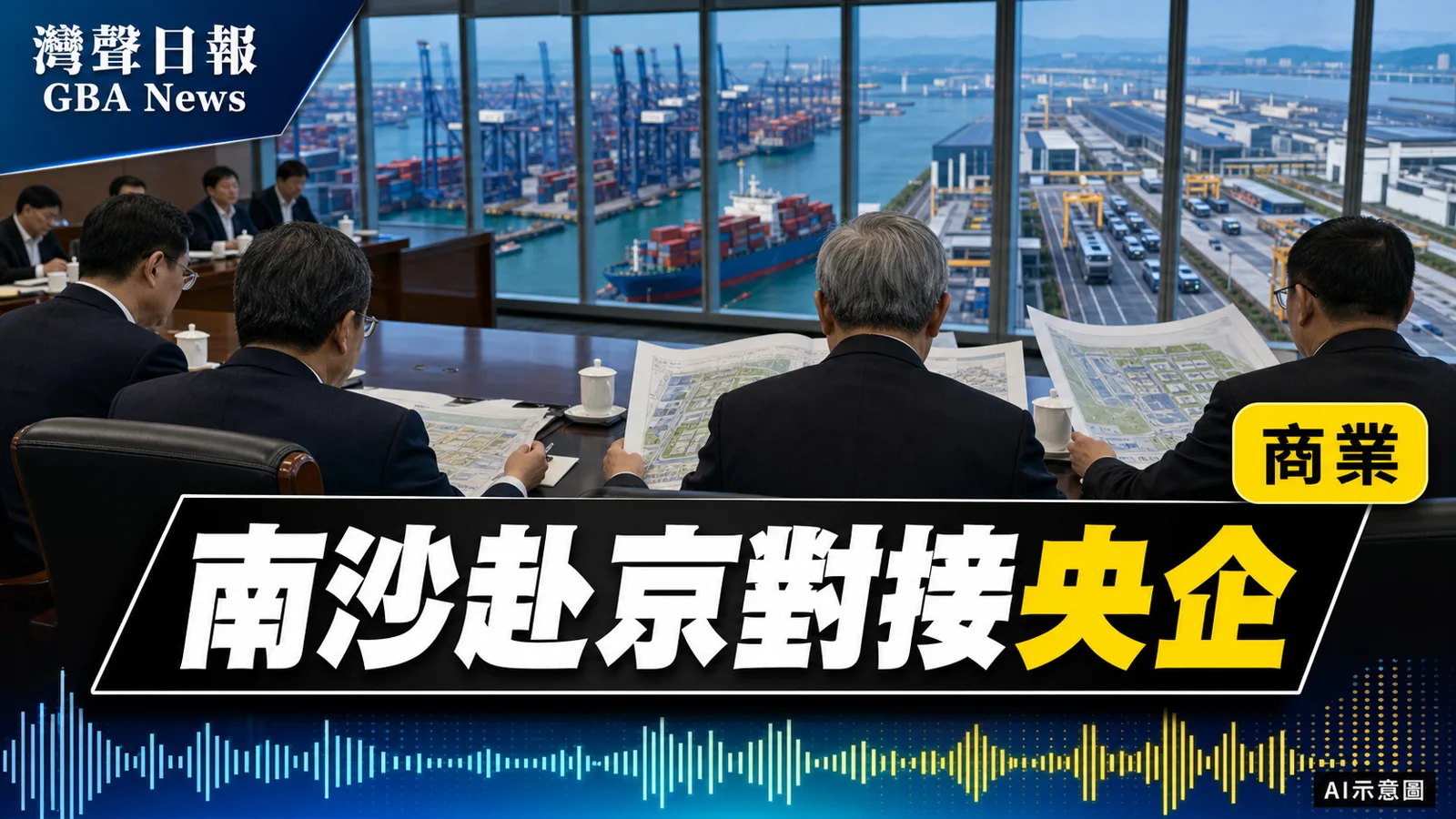 灣聲日報 GBA News｜南沙赴京對接央國企 上半年招商項目投資466億元｜商業新聞封面