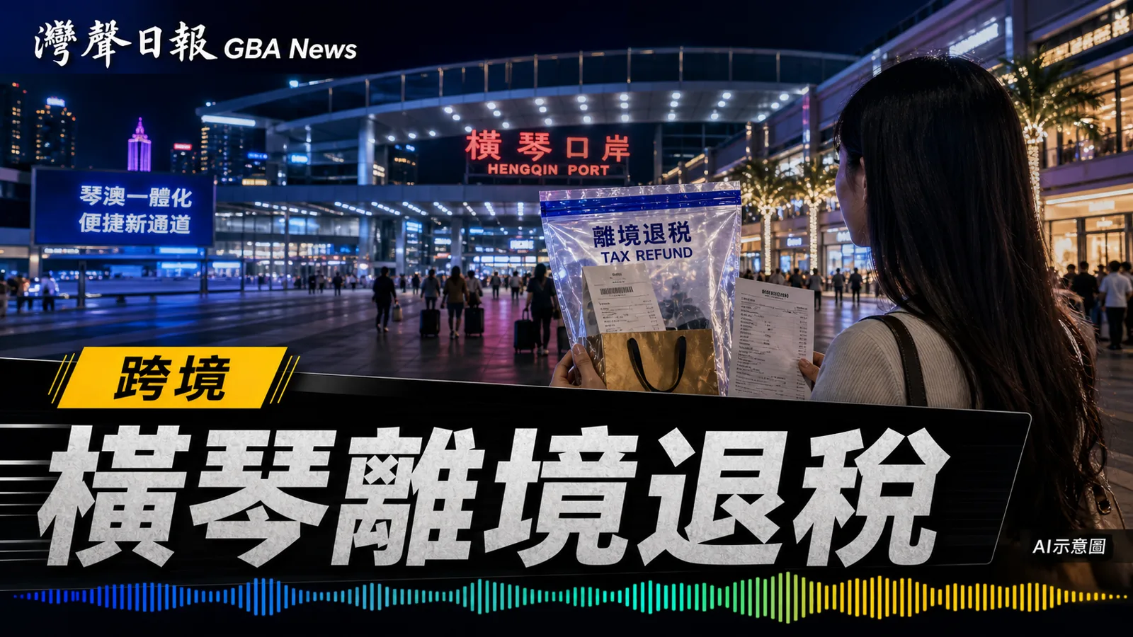 灣聲日報 GBA News｜橫琴啟用離境退稅服務點 首批商店同步上線｜跨境新聞封面