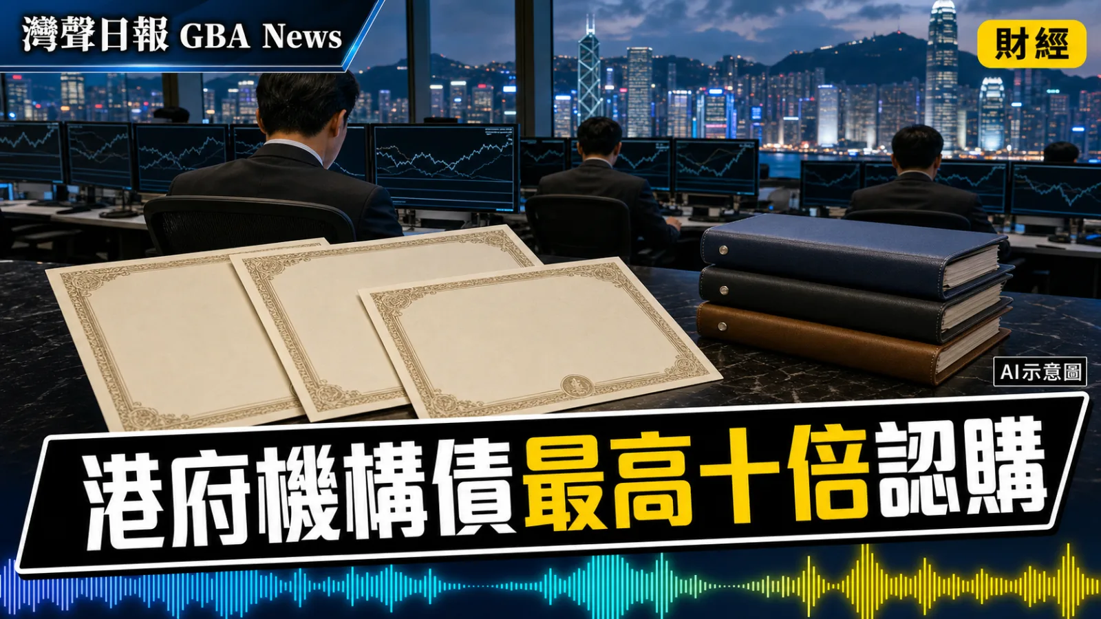 灣聲日報 GBA News｜港府三批機構債錄4.91至10倍認購 長年期債息逾4厘｜財經新聞封面