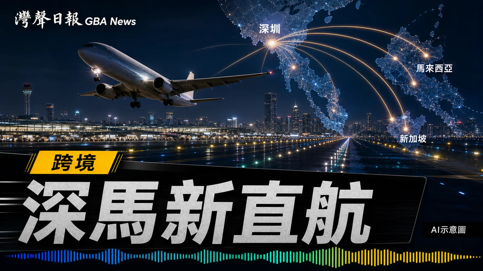 灣聲日報 GBA News｜深圳開通吉隆坡新直航 加密東盟接駁｜跨境新聞封面