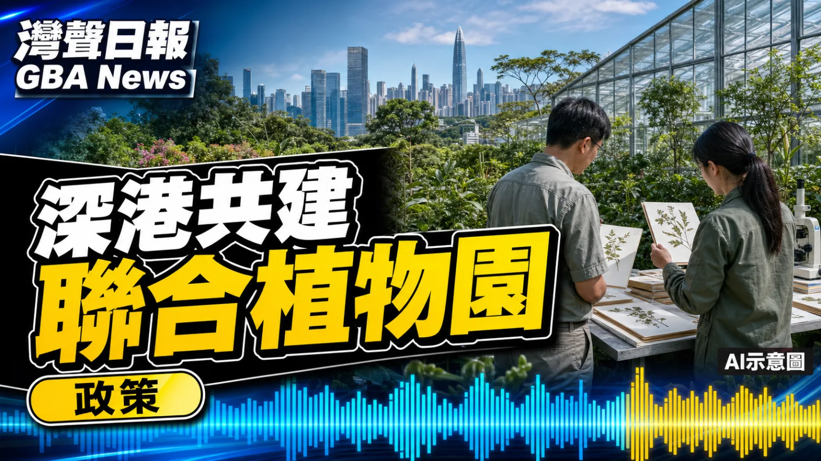 灣聲日報 GBA News｜深港將簽聯合植物園合作協議 APEC林業部長會深圳舉行｜政策新聞封面