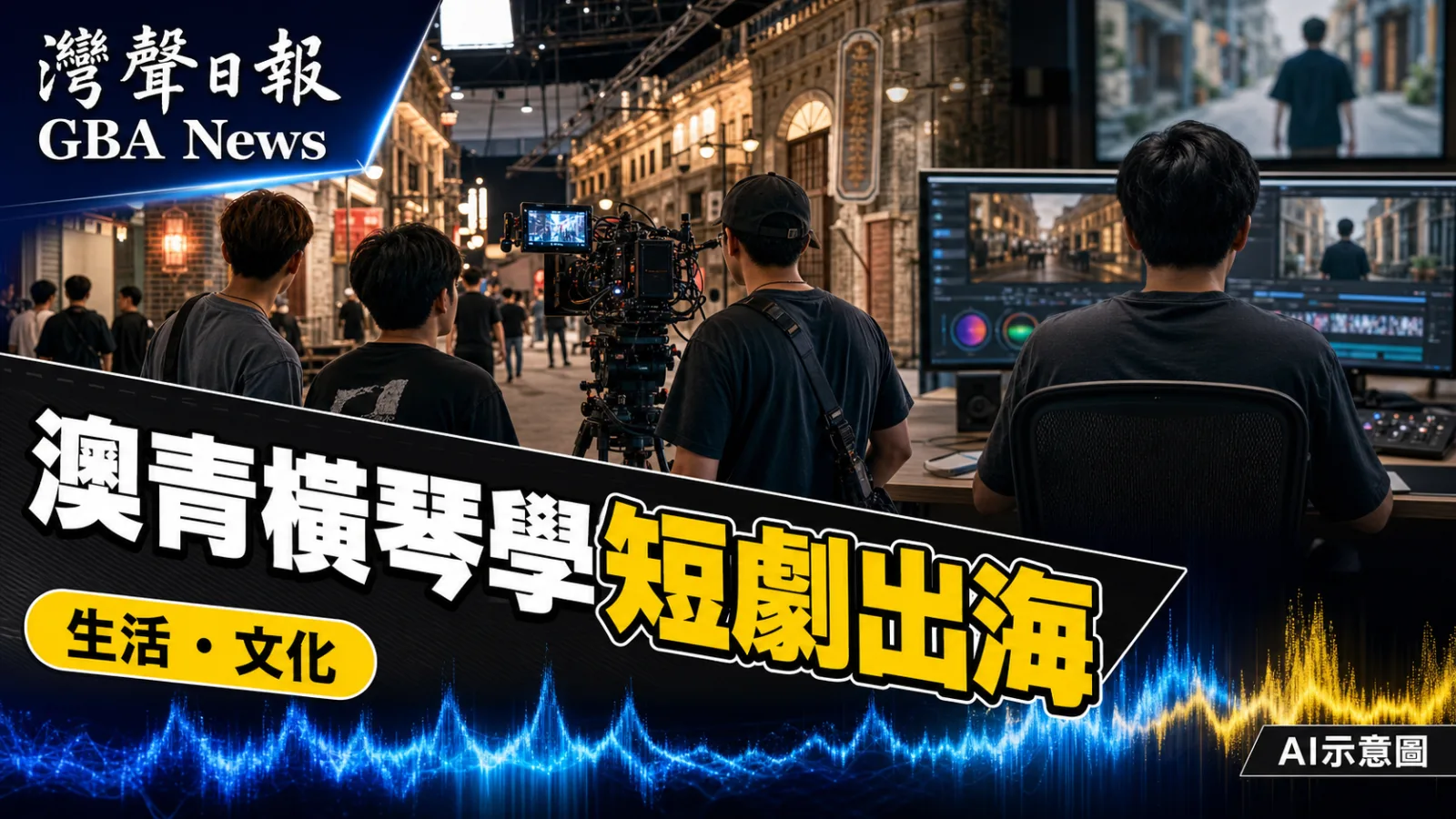灣聲日報 GBA News｜澳門青年橫琴影視研修啟動 20人學AI製作與短劇出海｜生活・文化新聞封面