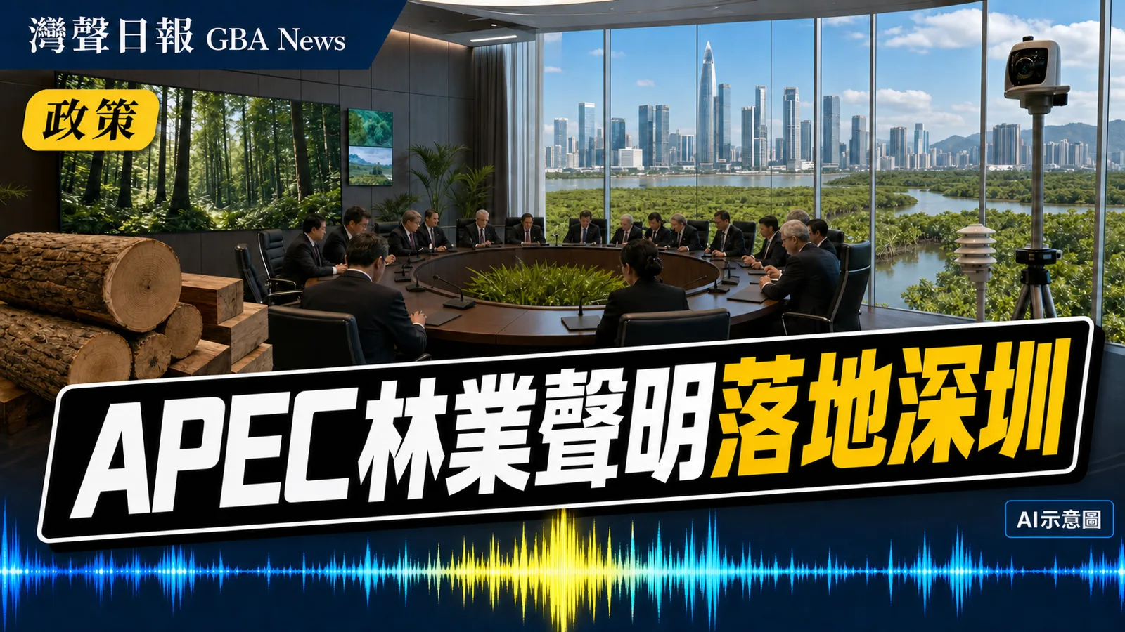 灣聲日報 GBA News｜深圳APEC林業部長會通過聯合聲明　生物多樣性與綠色產業成焦點｜政策新聞封面
