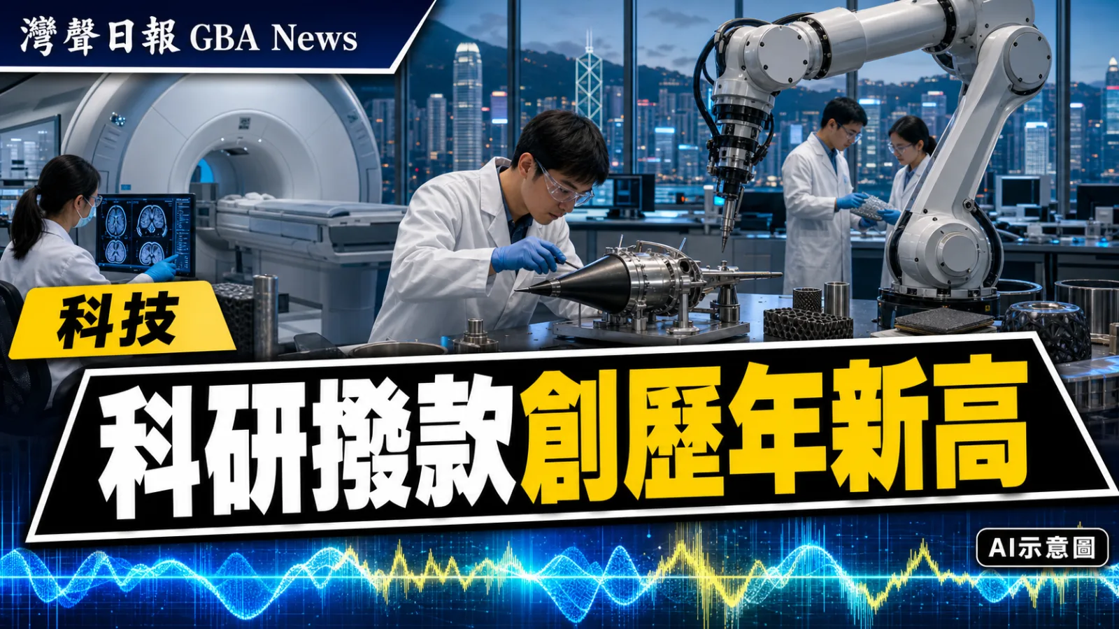 灣聲日報 GBA News｜香港研資局批4.78億支持12項研究　低空航天明年納入新主題｜科技新聞封面