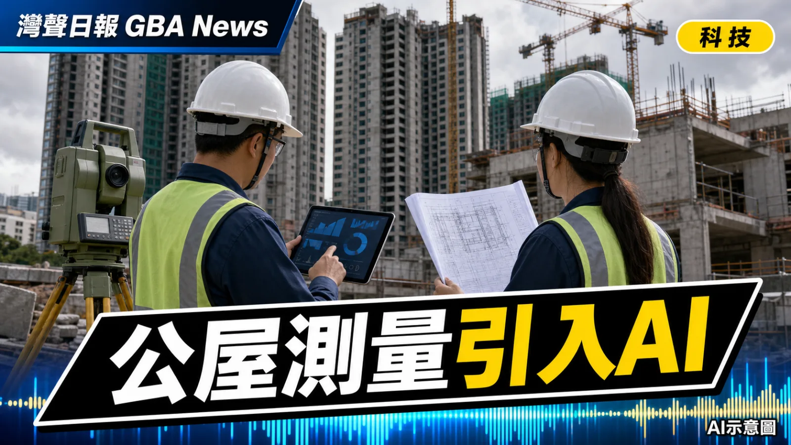 灣聲日報 GBA News｜智慧測量創新賽啟動　AI方案可落地公營房屋地盤｜科技新聞封面