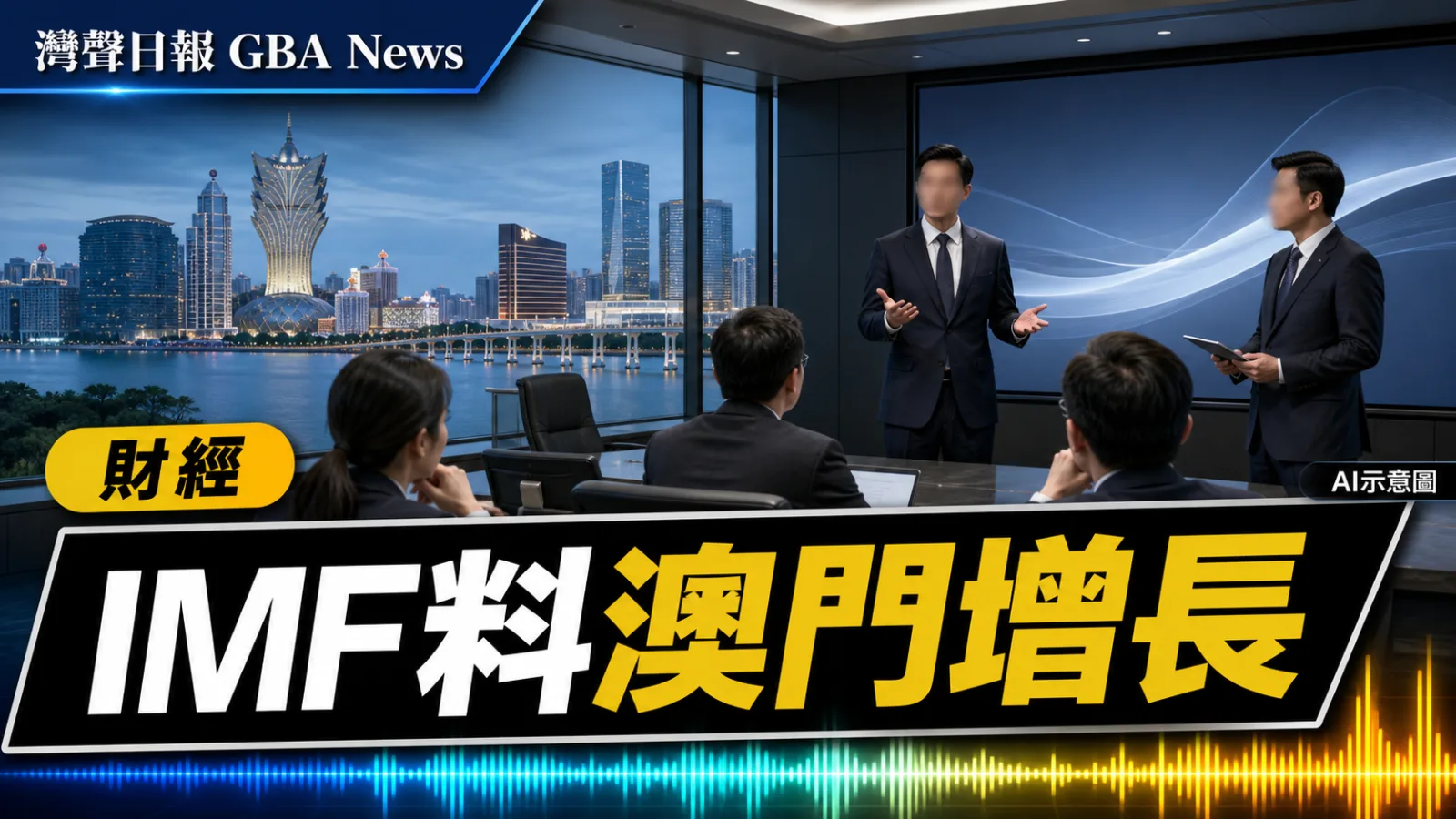 灣聲日報 GBA News｜IMF料澳門今年經濟增3.3%　促加快多元與AI轉型｜財經新聞封面