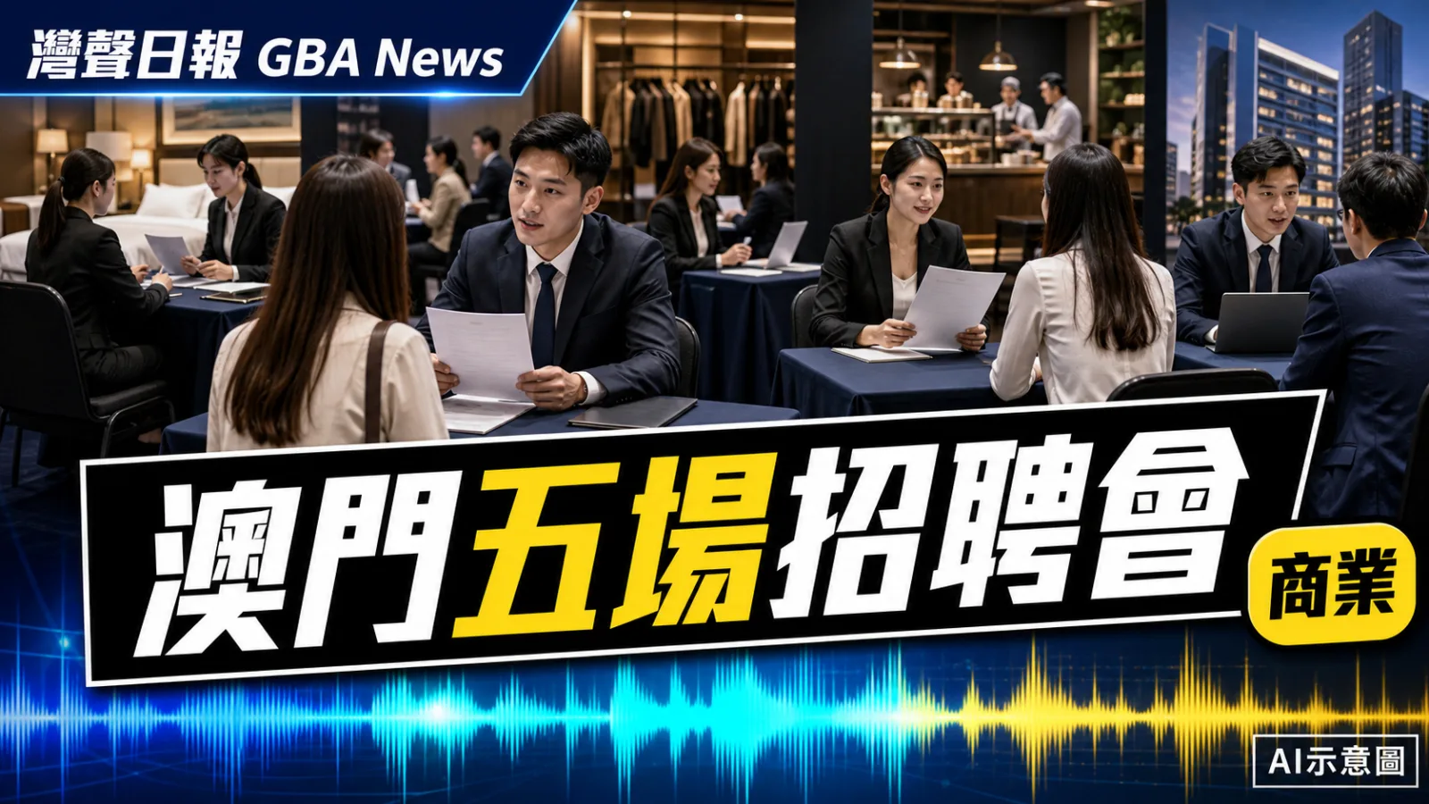 灣聲日報 GBA News｜澳門八月辦五場配對會　九企提供406個職位｜商業新聞封面