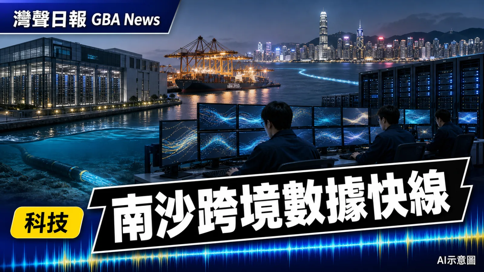灣聲日報 GBA News｜南沙建跨境數據快車道　瞄準AI算力與「詞元出海」｜科技新聞封面