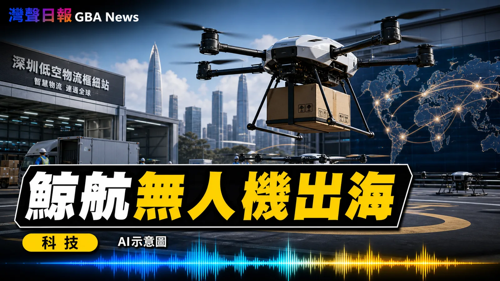 深圳鯨航無人機出海 100 公里航程與 15 公斤載重切入低空物流