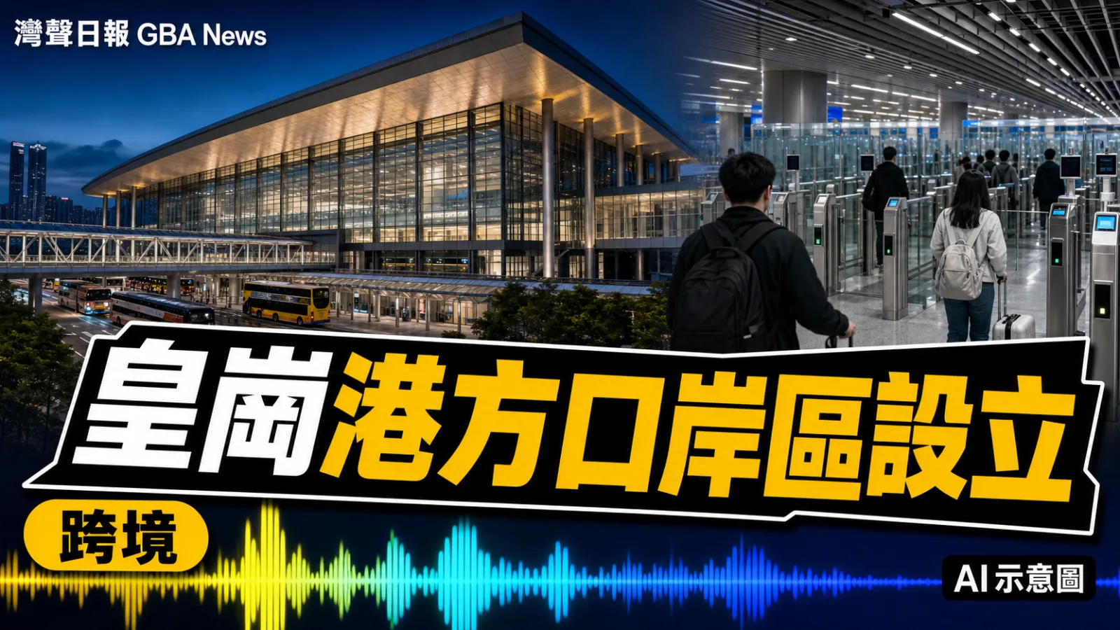 灣聲日報 GBA News｜皇崗港方口岸區正式設立　正式開放仍待測試演練｜跨境新聞封面