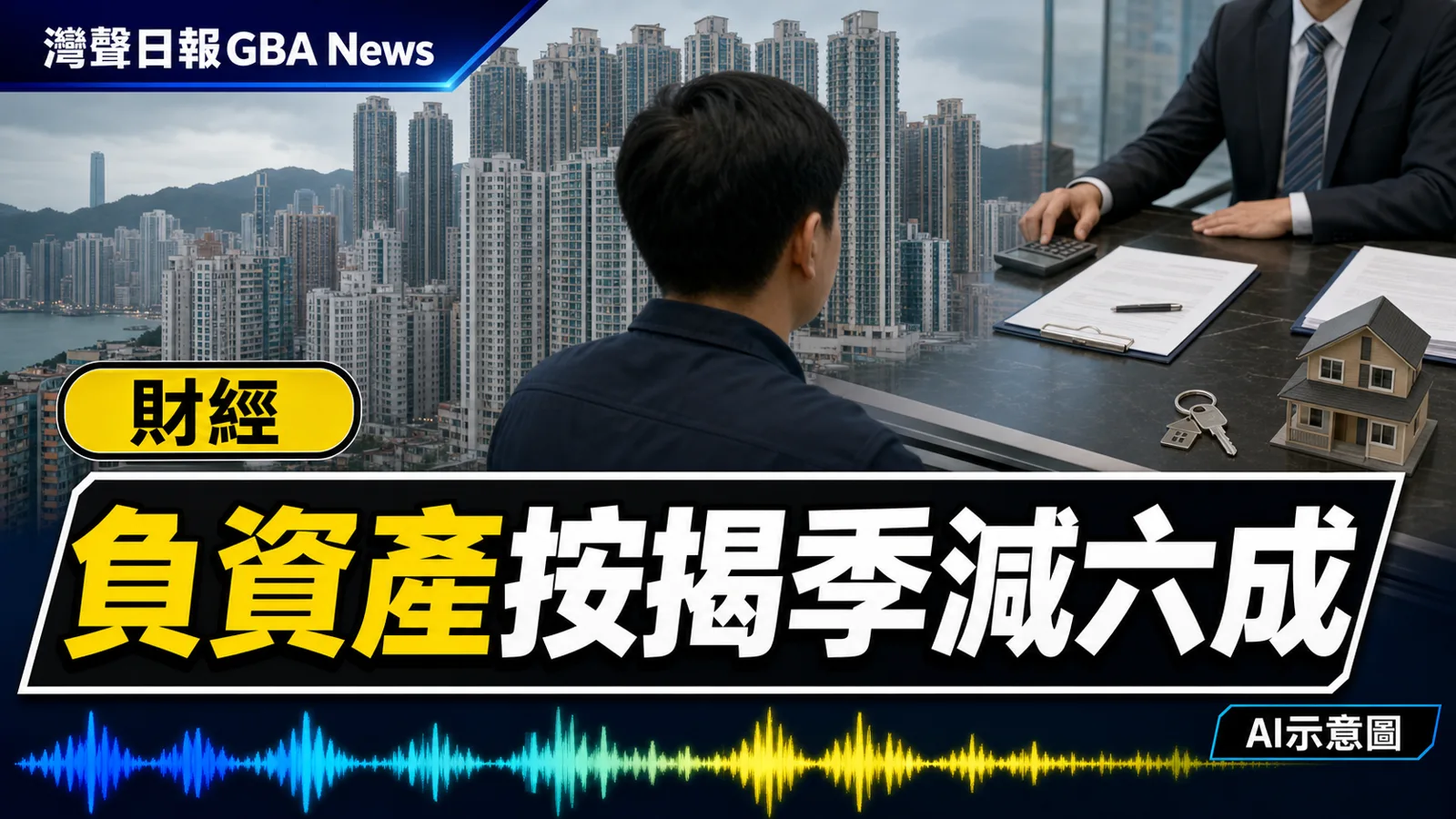 灣聲日報 GBA News｜香港負資產按揭宗數季減61.9%　拖欠三個月以上比率升至1.25%｜財經新聞封面