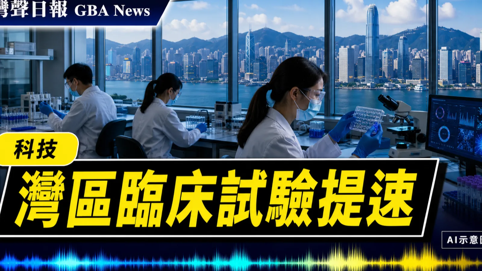 灣聲日報 GBA News｜香港推進大灣區臨床試驗協作　統一合約模板加快研究啟動｜科技新聞封面