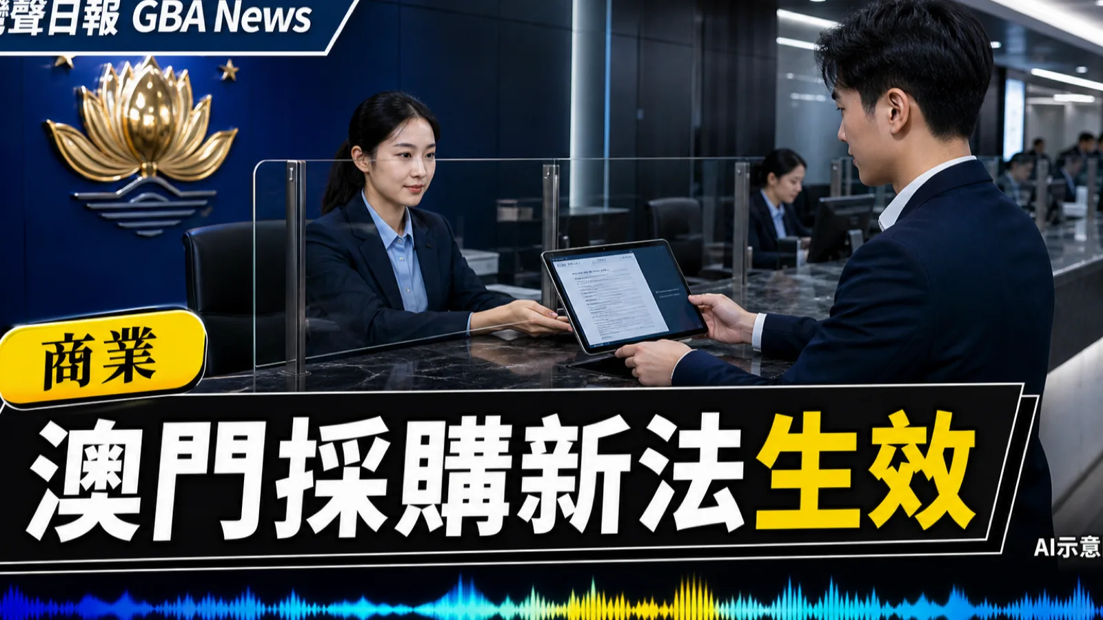 灣聲日報 GBA News｜澳門公共採購新法9月生效　供應商資料庫開放登記｜商業新聞封面