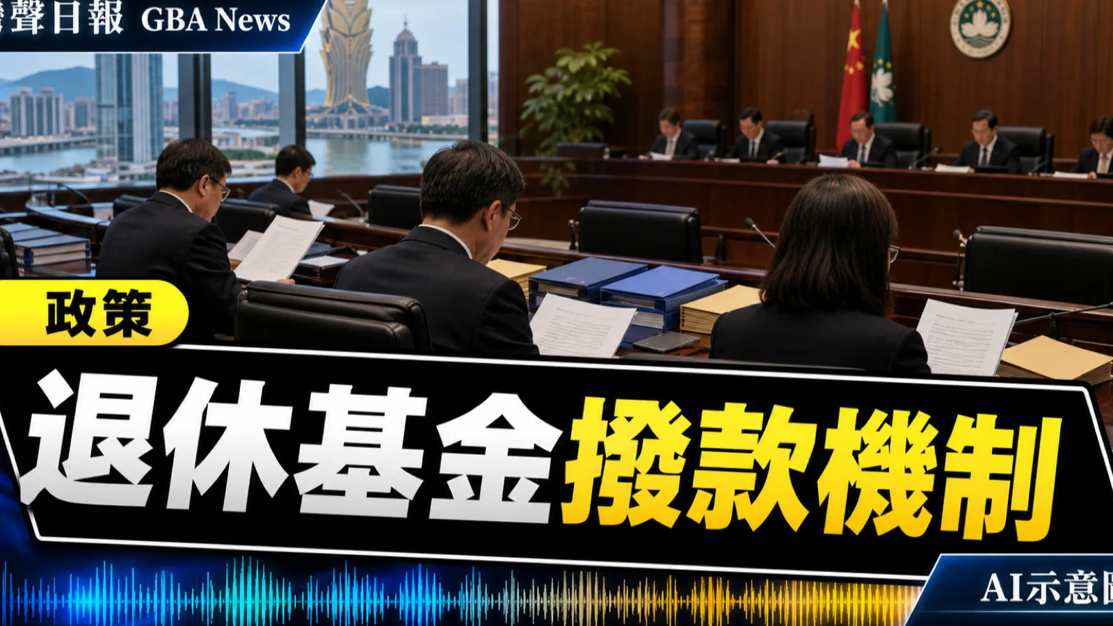 灣聲日報 GBA News｜澳門擬設退休基金動態撥款　法案完成細則審議｜政策新聞封面