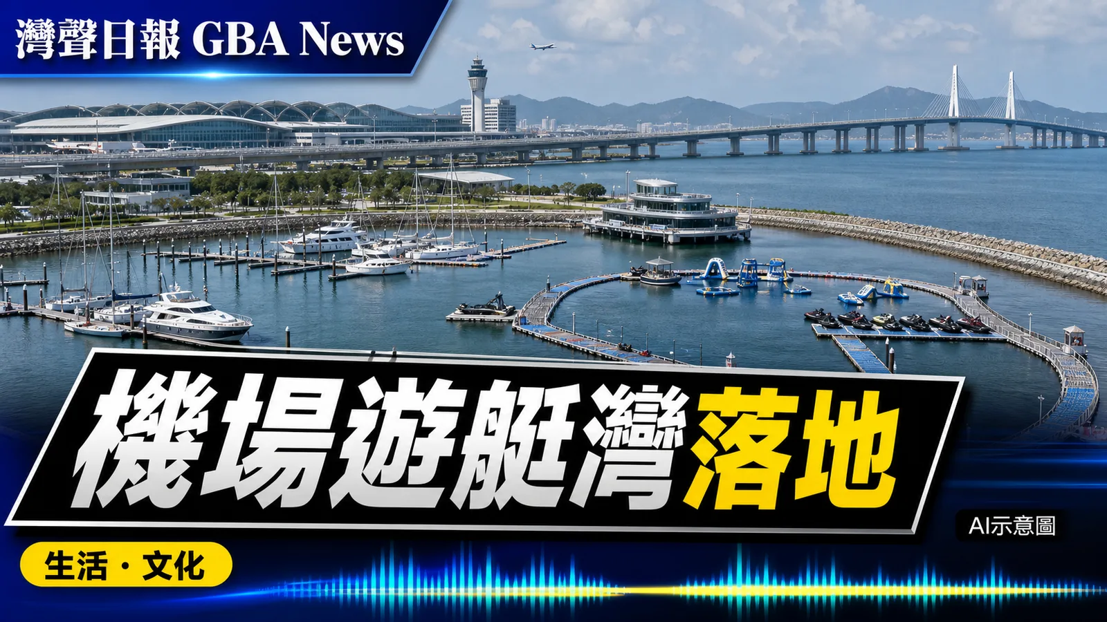 灣聲日報 GBA News｜香港機場旁遊艇灣項目刊憲　擬2027動工2030年完成｜生活・文化新聞封面