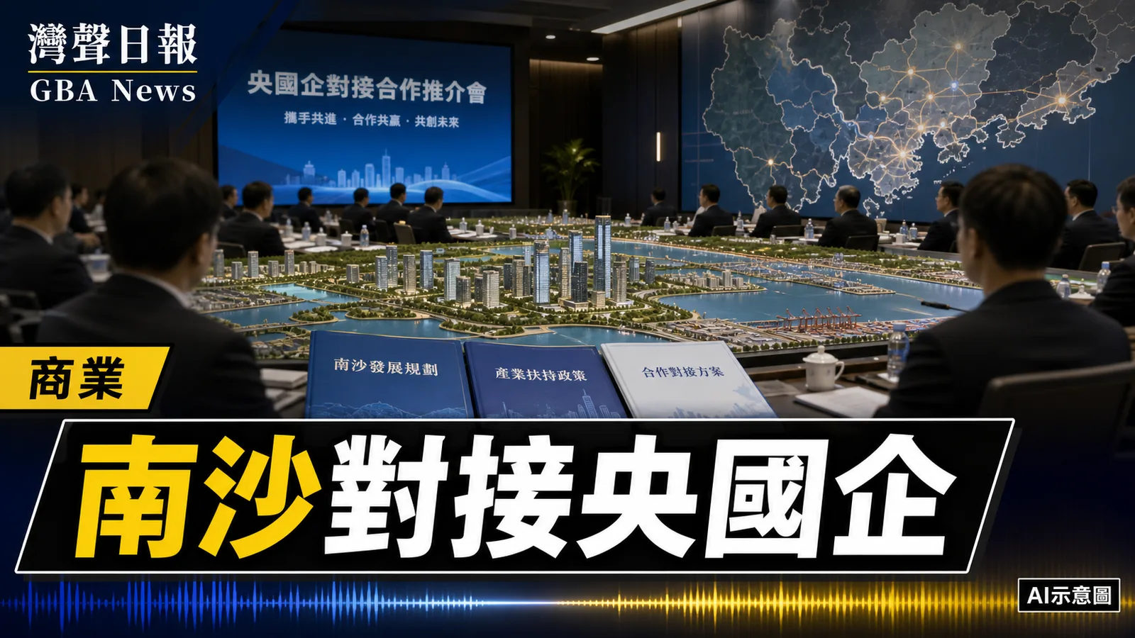 灣聲日報 GBA News｜南沙赴京對接央國企　上半年GDP增11.5%釋放灣區棋眼機會｜商業新聞封面