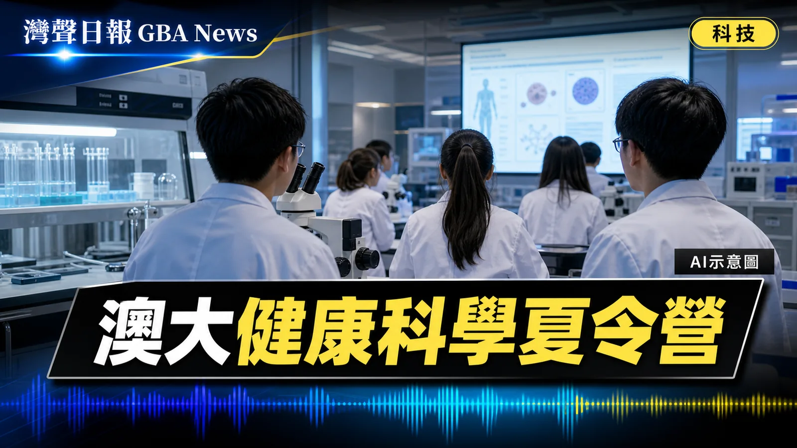 灣聲日報 GBA News｜澳大健康科學夏令營匯聚內地雙一流學生　生命科技人才鏈再延伸｜科技新聞封面