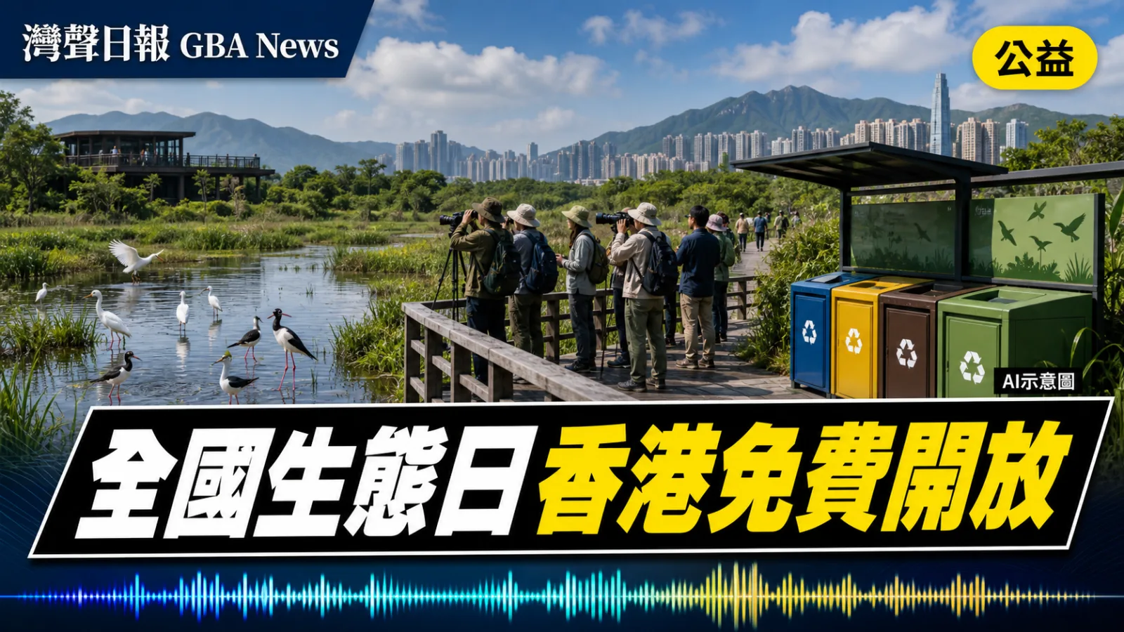 灣聲日報 GBA News｜香港全國生態日8月15日登場　濕地公園免費兼回收雙倍積分｜公益新聞封面