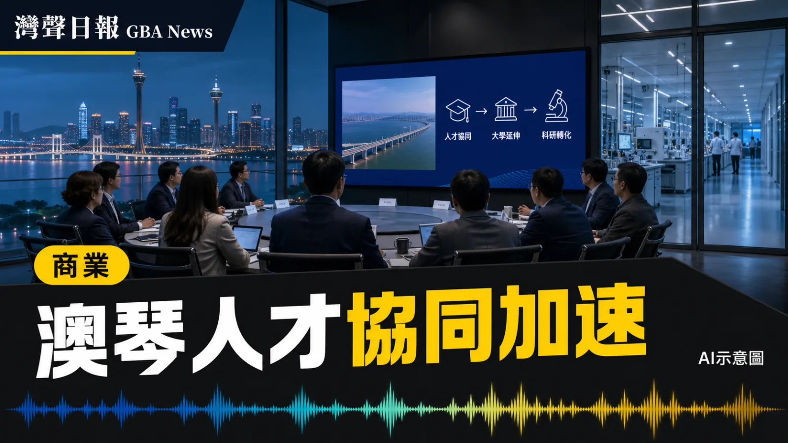 灣聲日報 GBA News｜橫琴赴澳對接人才政策　聚焦聯合招才、科研轉化及高校延伸辦學｜商業新聞封面