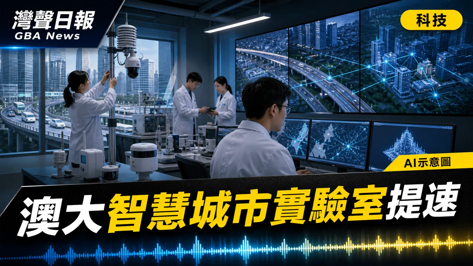 灣聲日報 GBA News｜澳大智慧城市物聯網實驗室議新方向　新研究院8月正式運行｜科技新聞封面