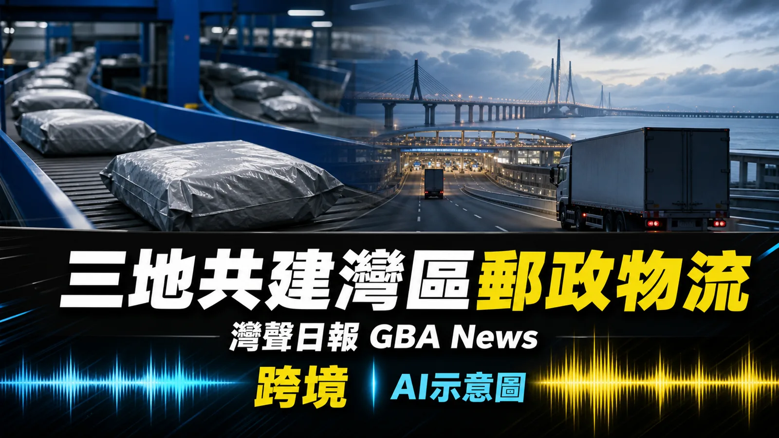 灣聲日報 GBA News｜內地港澳郵政達7項共識　共建灣區跨境物流與口岸樞紐｜跨境新聞封面
