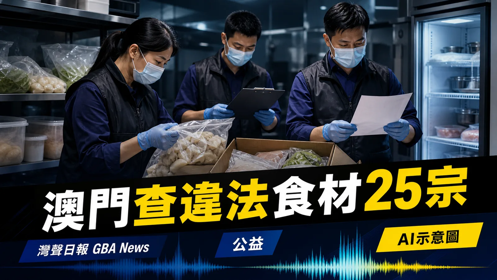 灣聲日報 GBA News｜澳門首7月巡查5800場所　違法食材開25卷宗｜公益新聞封面