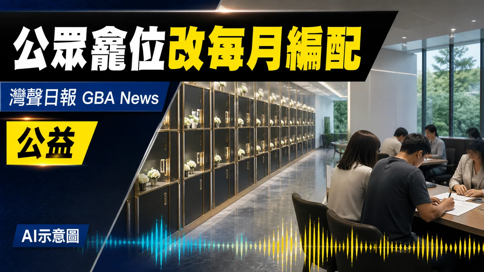 灣聲日報 GBA News｜香港四所公眾靈灰安置所改每月編配　每月供逾1600龕位｜公益新聞封面