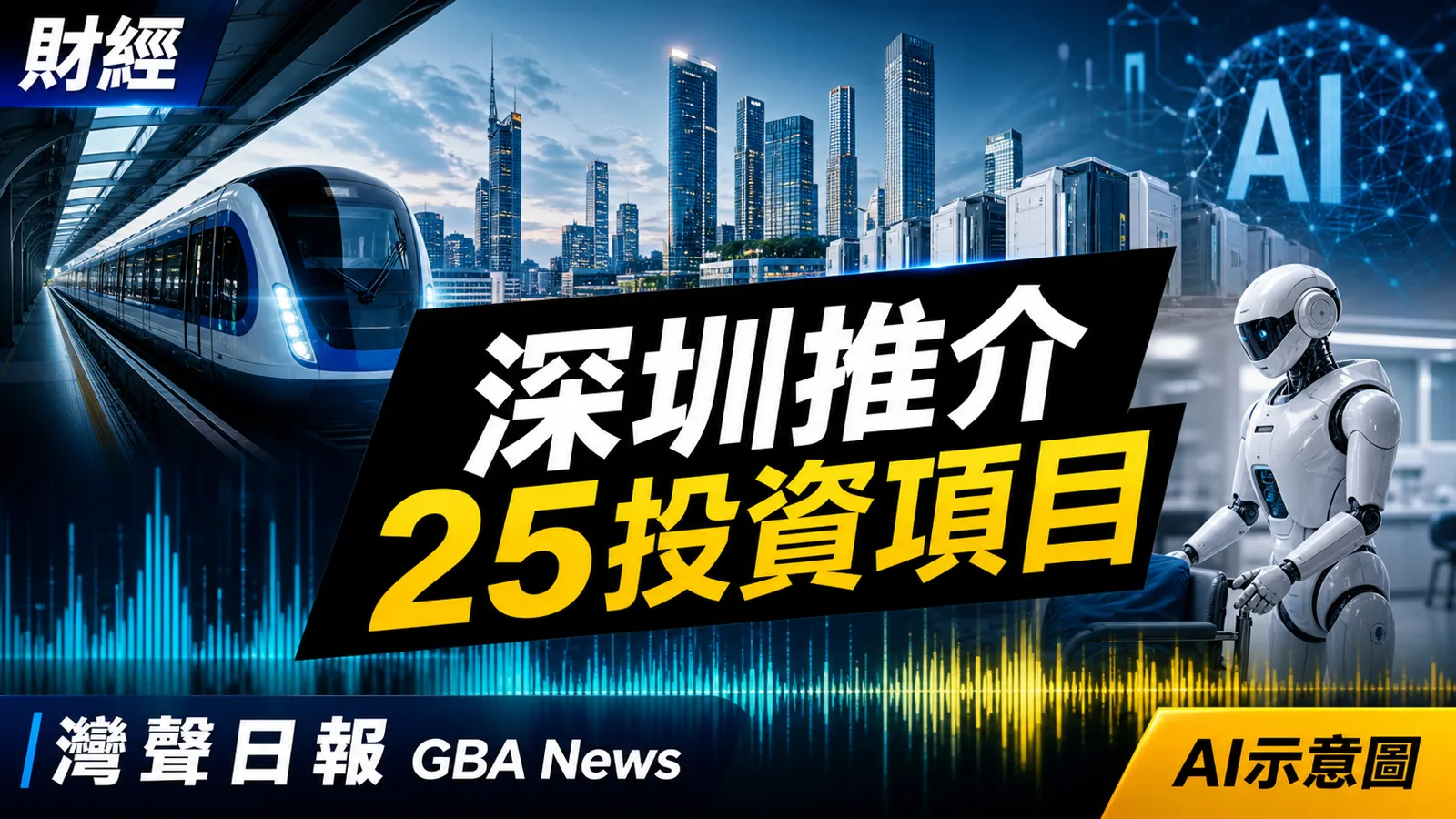 灣聲日報 GBA News｜深圳向民間資本推介25項目　涵蓋軌道交通、AI與儲能｜財經新聞封面
