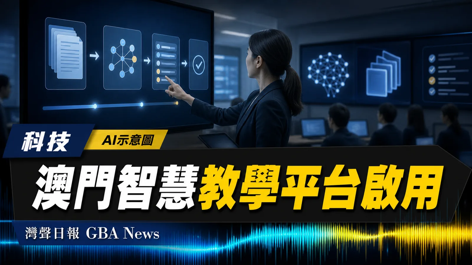 灣聲日報 GBA News｜澳門智慧教學平台9月啟用　提供智能題庫、組卷及批改｜科技新聞封面