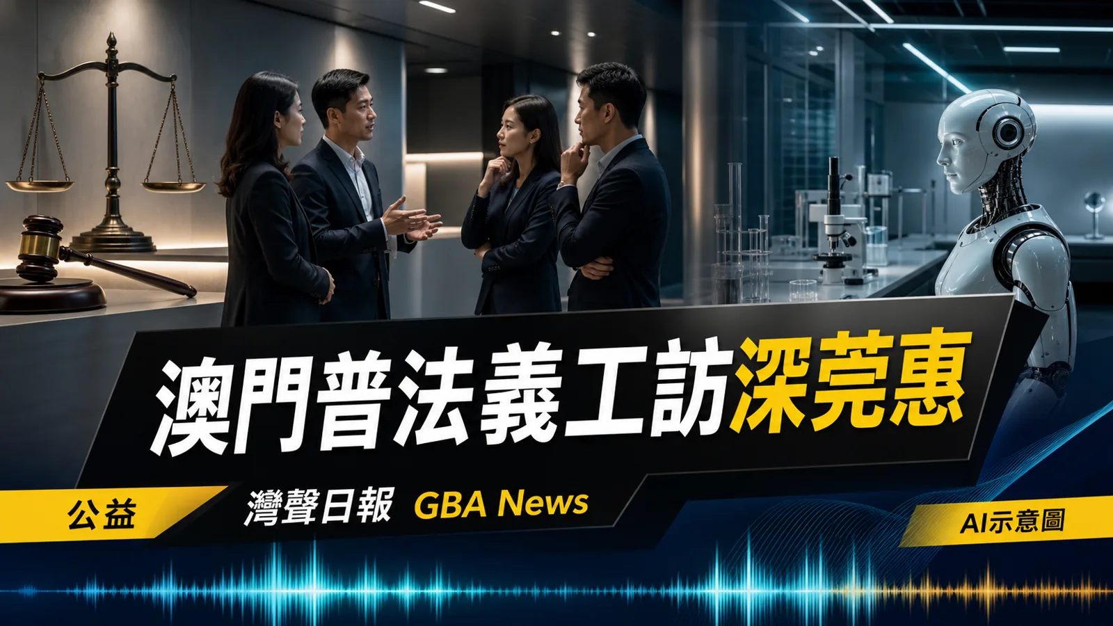 灣聲日報 GBA News｜澳門36名普法義工訪深莞惠　交流AI法律實訓與調解制度｜公益新聞封面