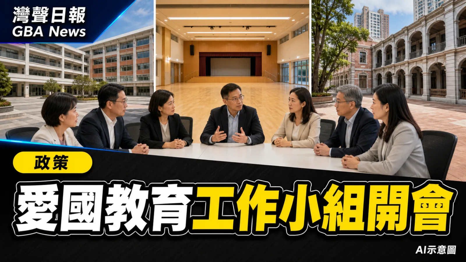灣聲日報 GBA News｜愛國主義教育工作小組開第四次會議　下半年推多項紀念活動｜政策新聞封面