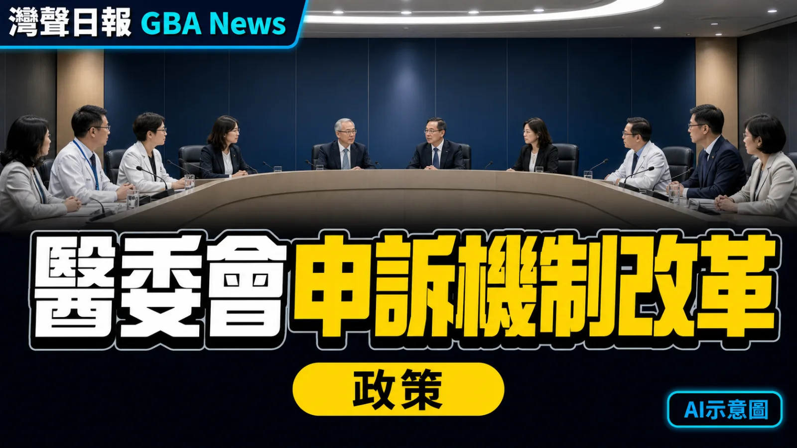 灣聲日報 GBA News｜香港擬改革醫委會申訴機制　業外委員增至31%兼設四級處分｜政策新聞封面