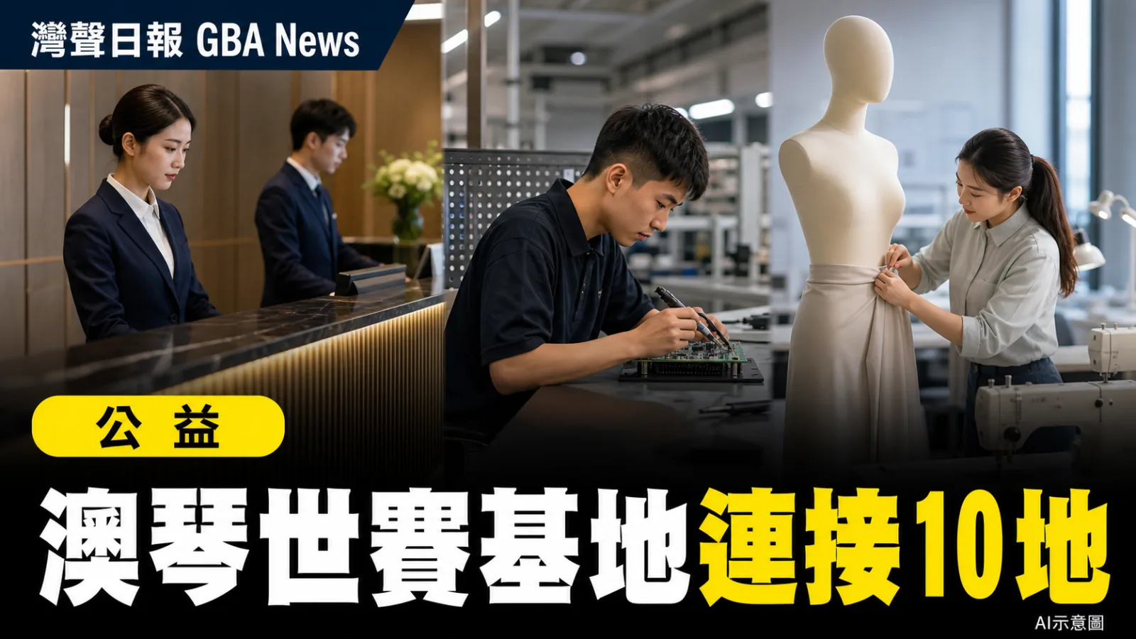 灣聲日報 GBA News｜澳琴世界技能培訓基地升級國家集訓平台　連接10地人才｜公益新聞封面