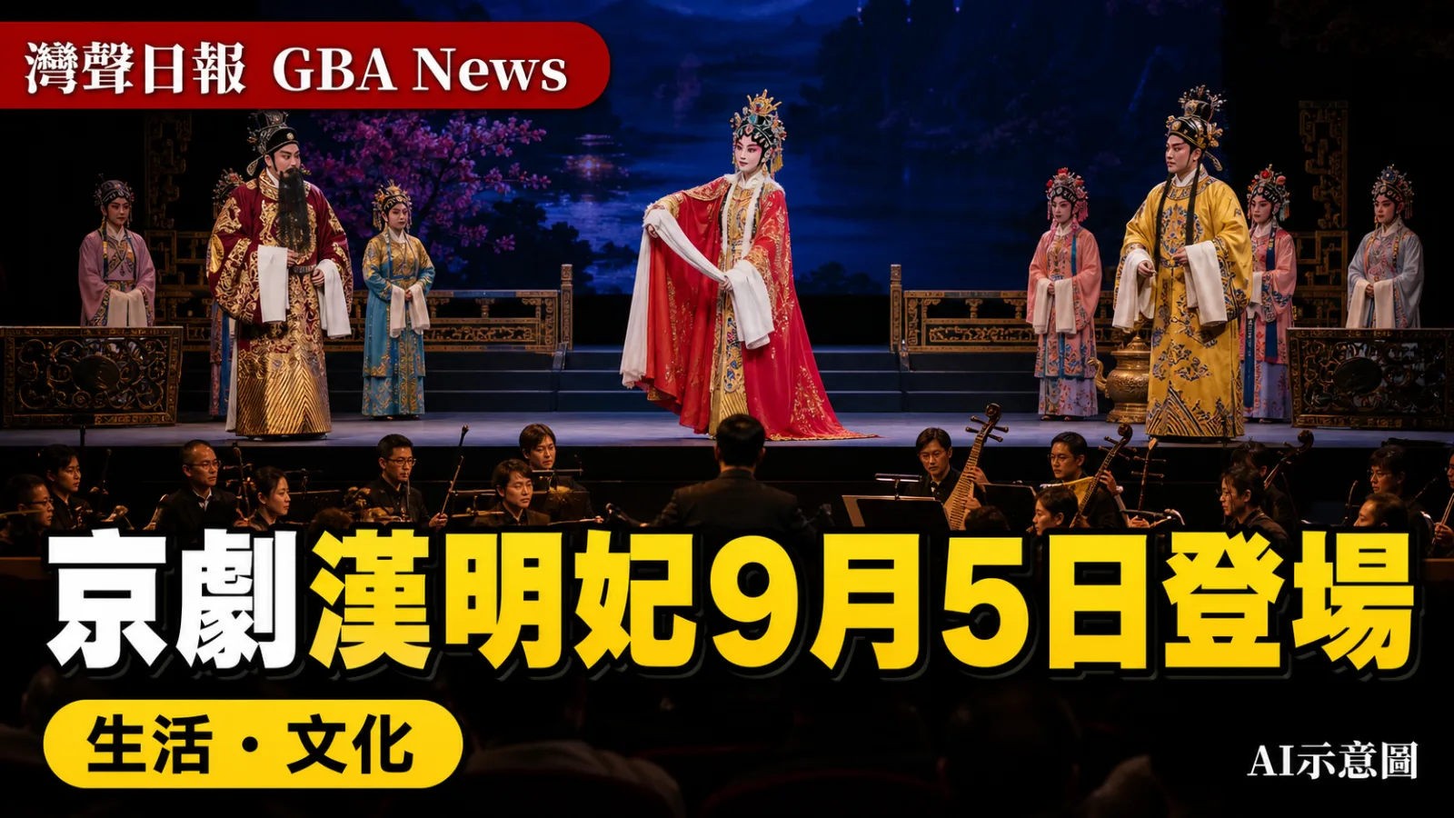 灣聲日報 GBA News｜京劇《漢明妃》9月5日澳門上演　8月28日起免費派票｜生活・文化新聞封面