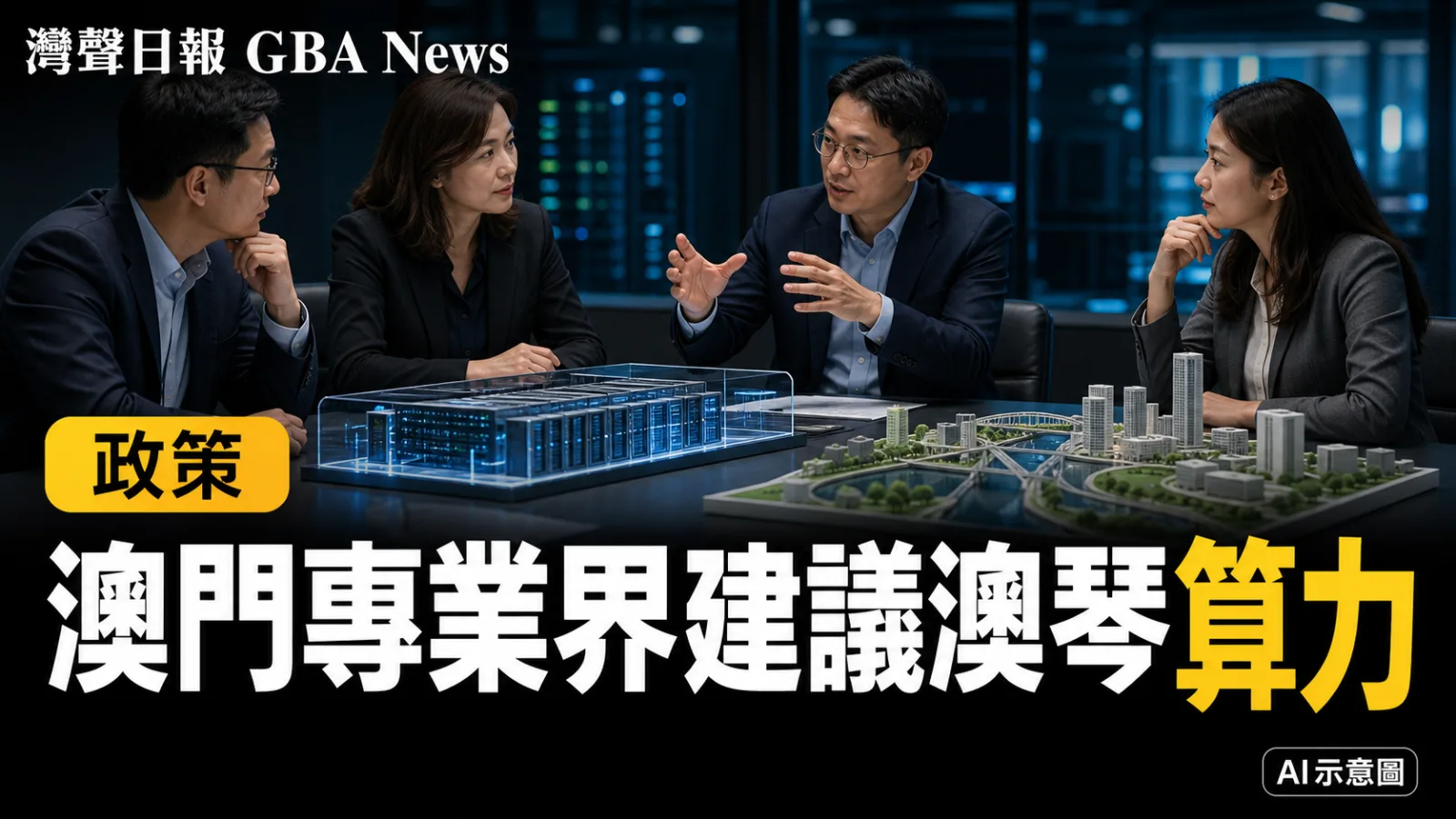 灣聲日報 GBA News｜澳門施政諮詢16個智庫專業團體　倡澳琴算力平台與企業支援｜政策新聞封面