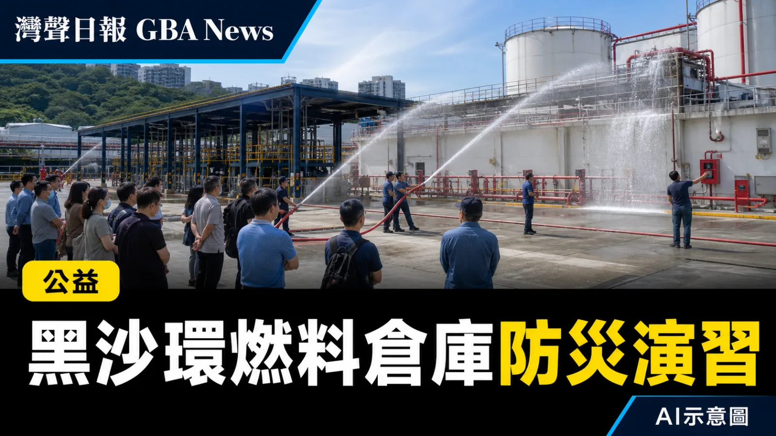 灣聲日報 GBA News｜澳門燃料倉庫8月27日演習　模擬火警測試疏散消防系統｜公益新聞封面