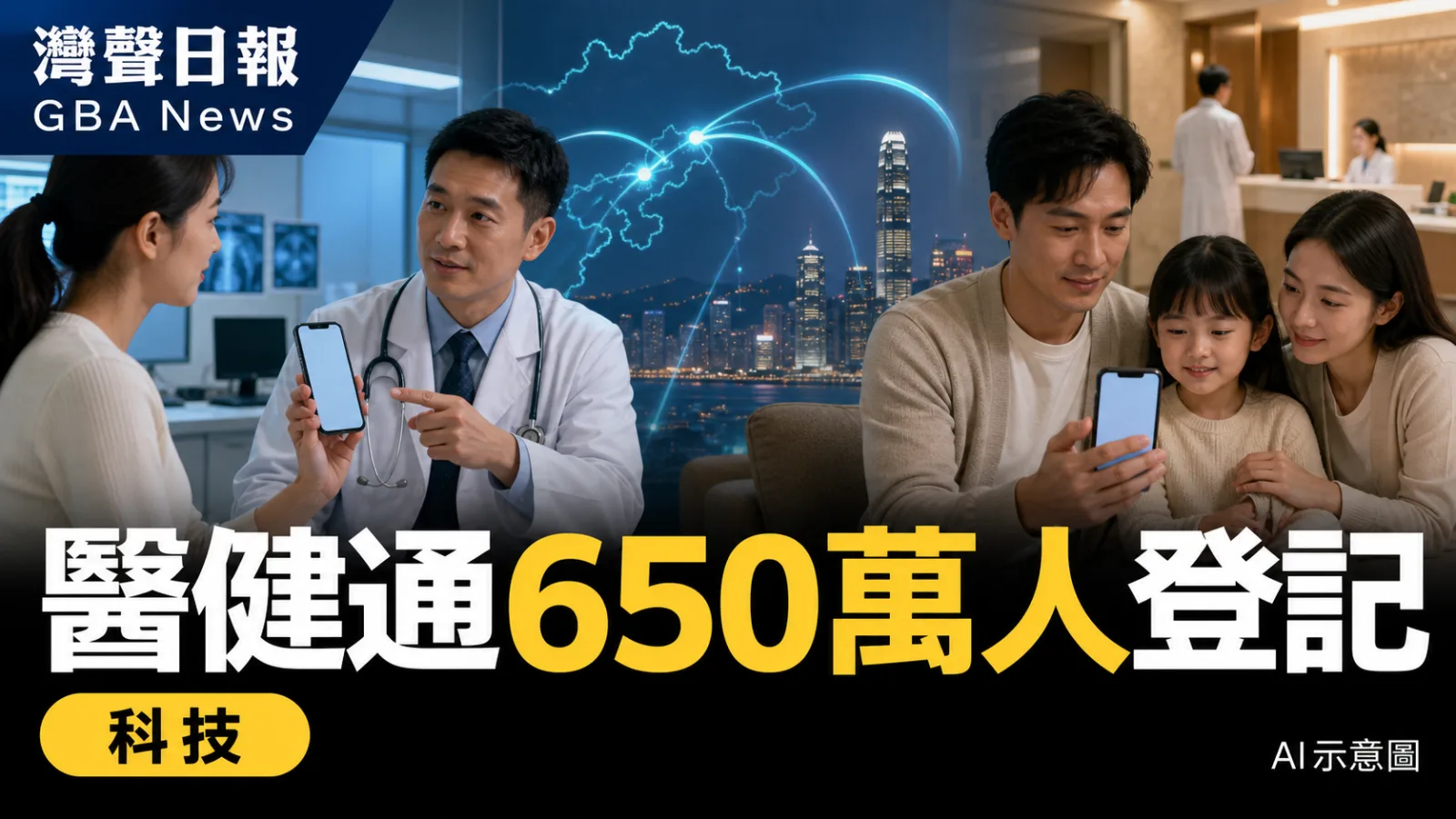 灣聲日報 GBA News｜醫健通登記破650萬　十周年推跨境健康紀錄與電子同意書｜科技新聞封面