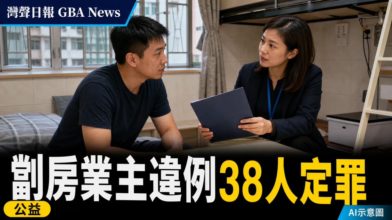 灣聲日報 GBA News｜38名分間單位業主違例被定罪　租客享四年租住權保障｜公益新聞封面